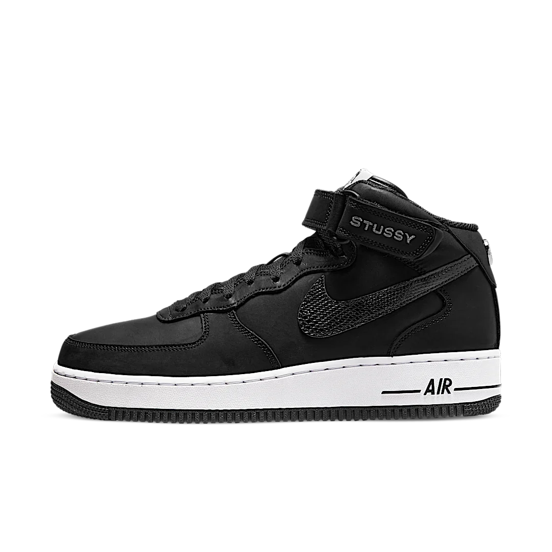 Nike Air Force 1 Mid Stussy Black White