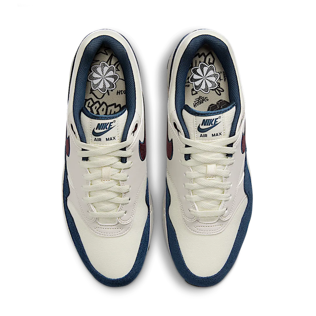 Nike Air Max 1 Coconut Milk Burgundy Crush Navy
