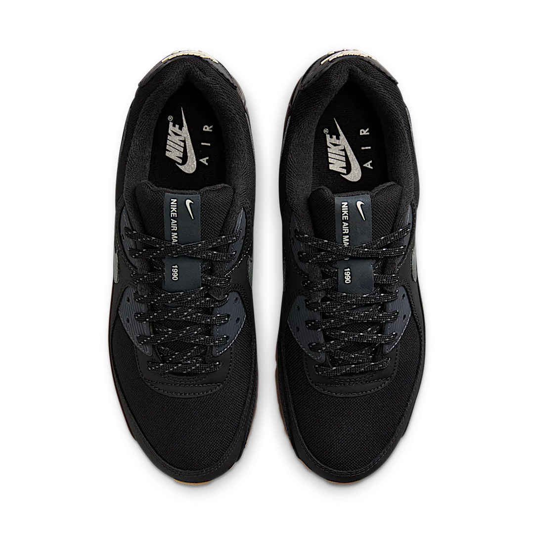 Nike Air Max 90 Black Smoke Grey Gum Reflective