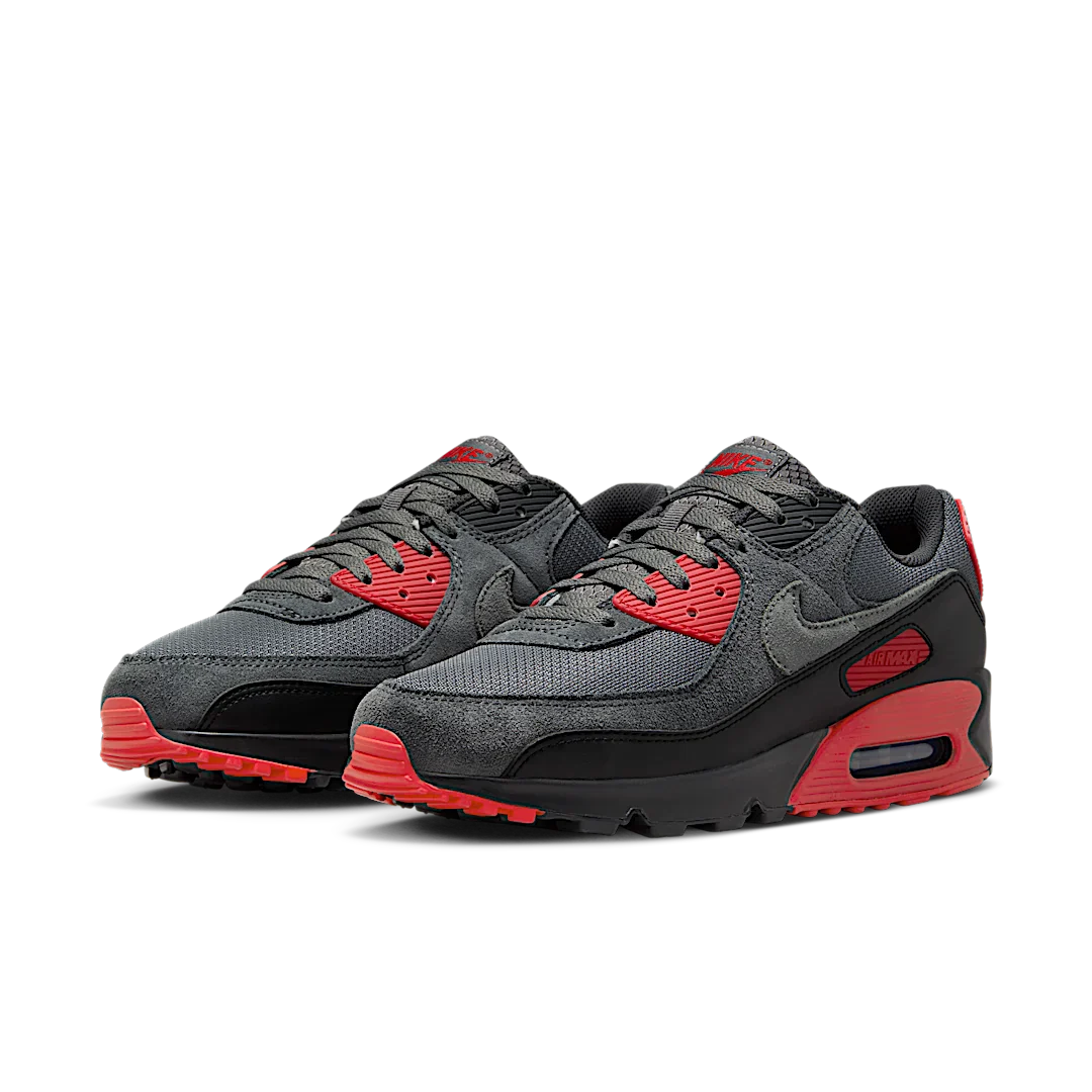 Nike Air Max 90 Smoke Grey Fire Red