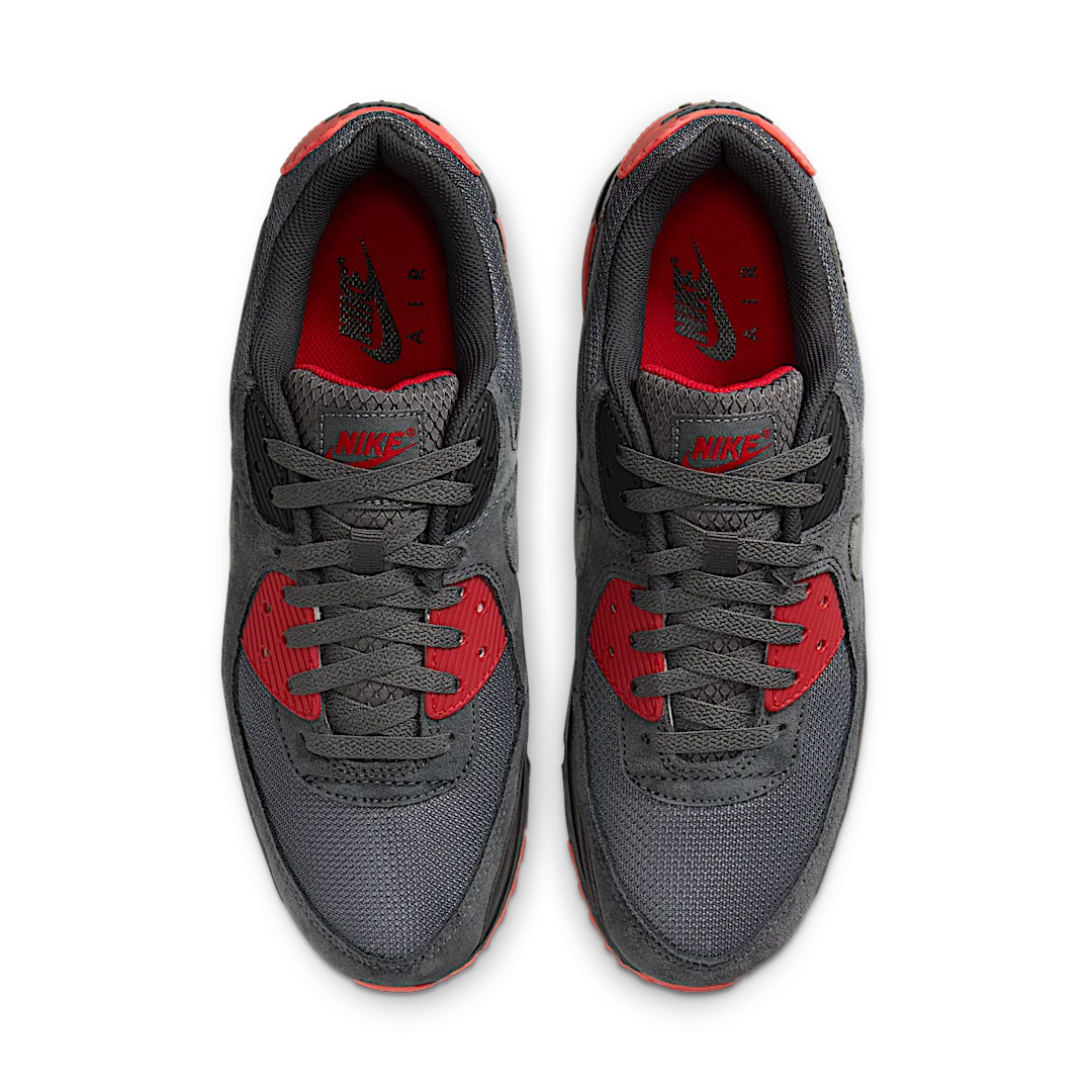 Nike Air Max 90 Smoke Grey Fire Red