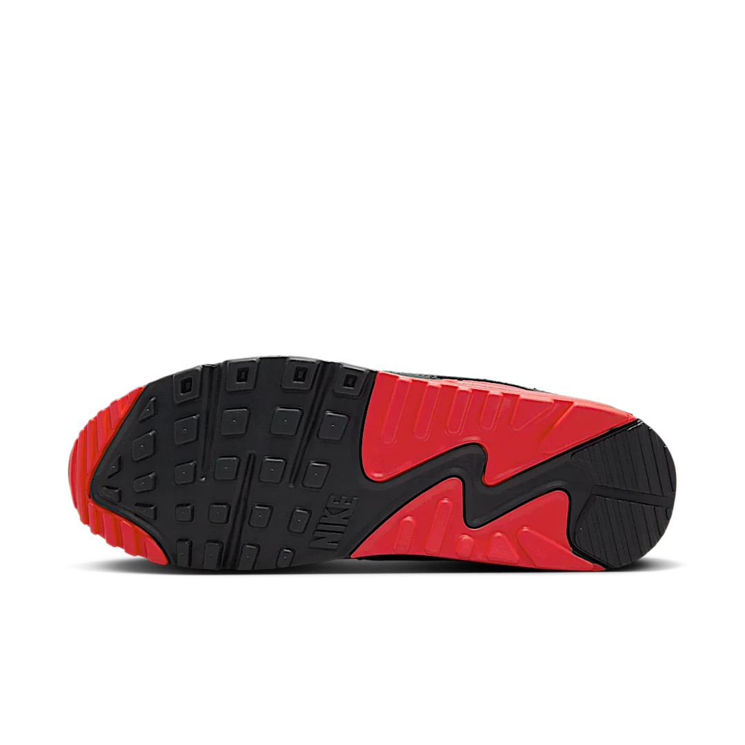 Nike Air Max 90 Smoke Grey Fire Red