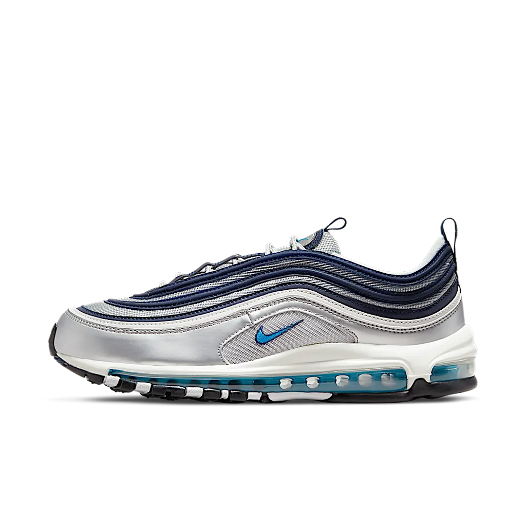 Nike Air Max 97 Metallic Silver Chlorine Blue