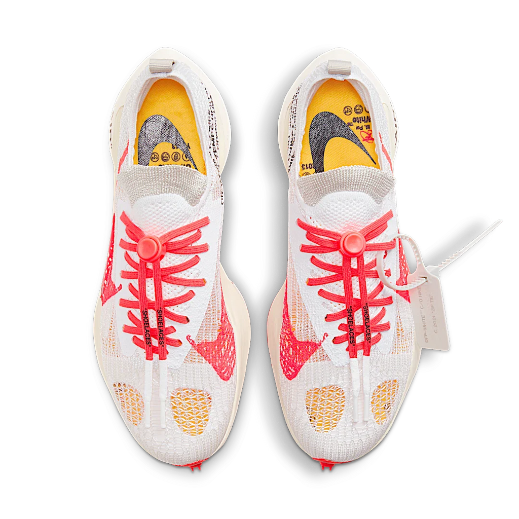 Nike Air Zoom Tempo Next% Flyknit Off White White Solar Red