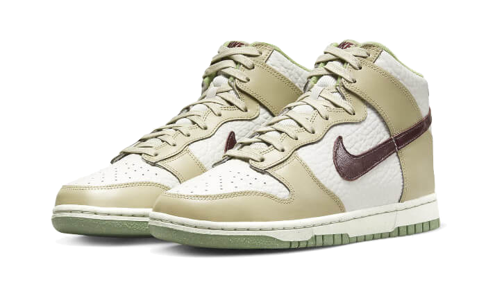 Nike Dunk High Tumbled Tan White Brown