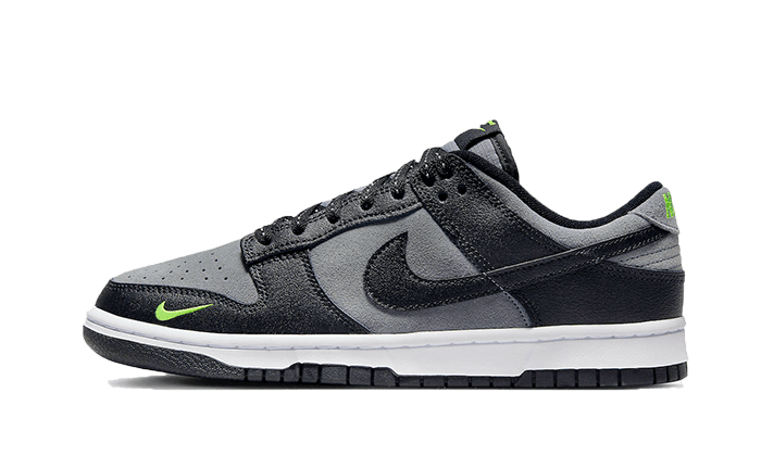 Nike Dunk Low Black Cool Grey Volt Mini Swoosh