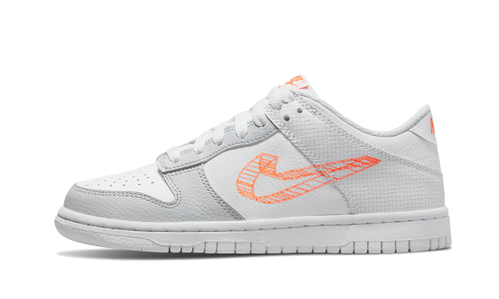 Nike Dunk Low SE 3D Swoosh Pure Platinum Total Orange