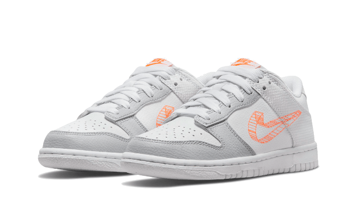 Nike Dunk Low SE 3D Swoosh Pure Platinum Total Orange