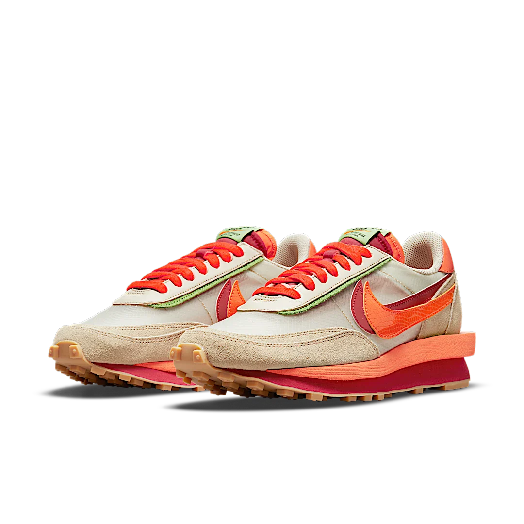 Nike LD Waffle sacai CLOT Kiss of Death Net Orange Blaze