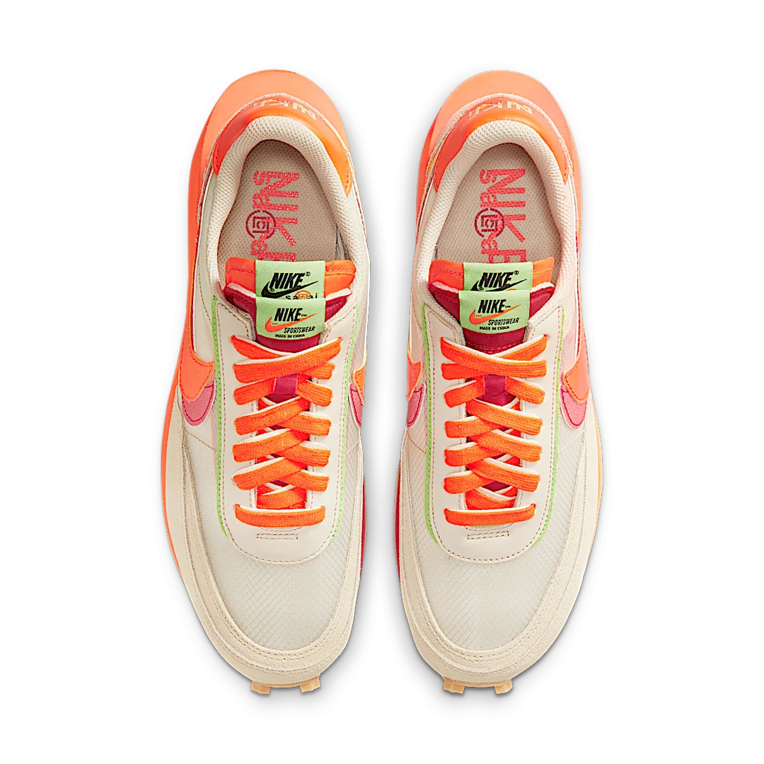 Nike LD Waffle sacai CLOT Kiss of Death Net Orange Blaze