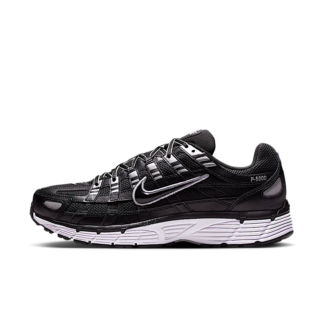 Nike P-6000 Black White Metallic Silver