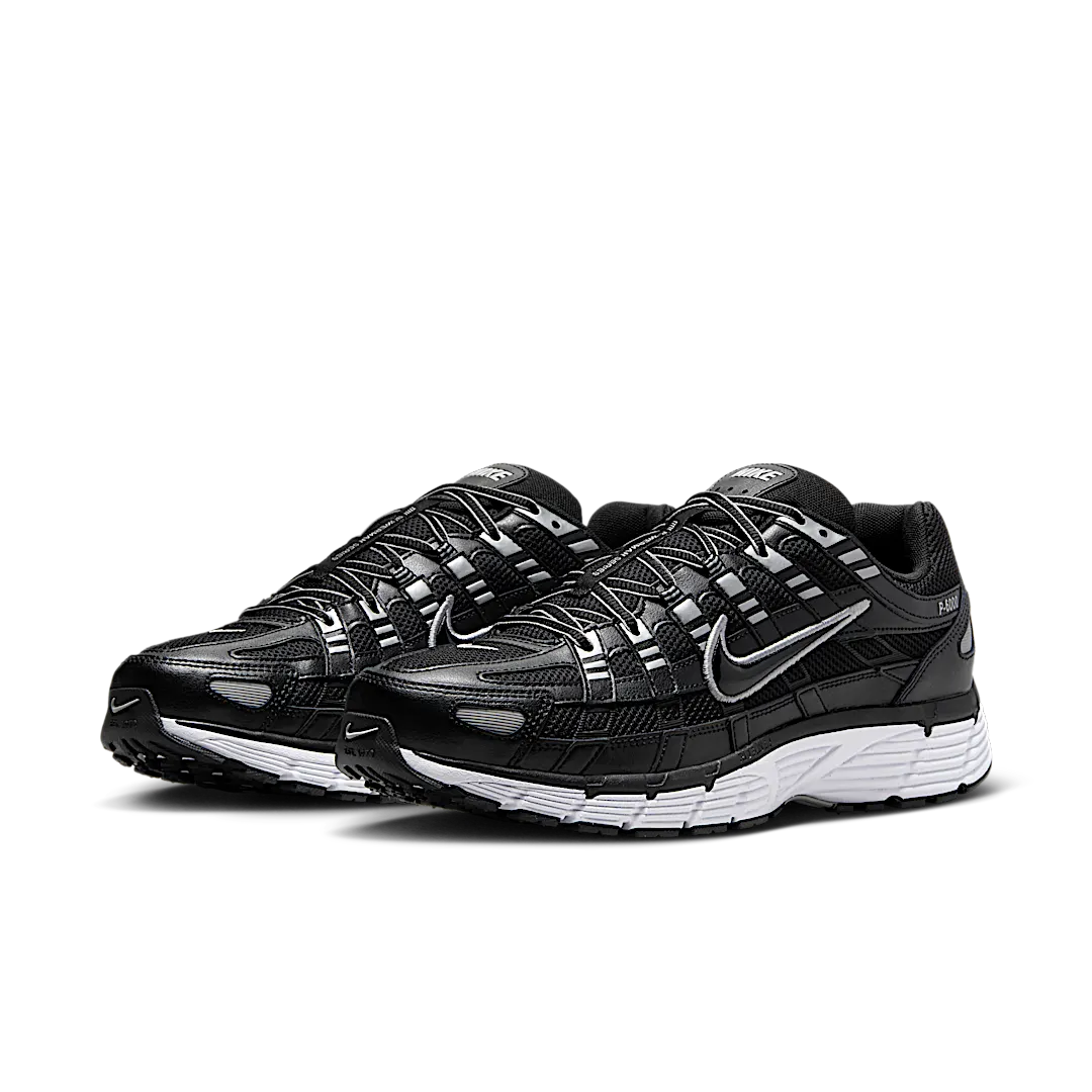Nike P-6000 Black White Metallic Silver