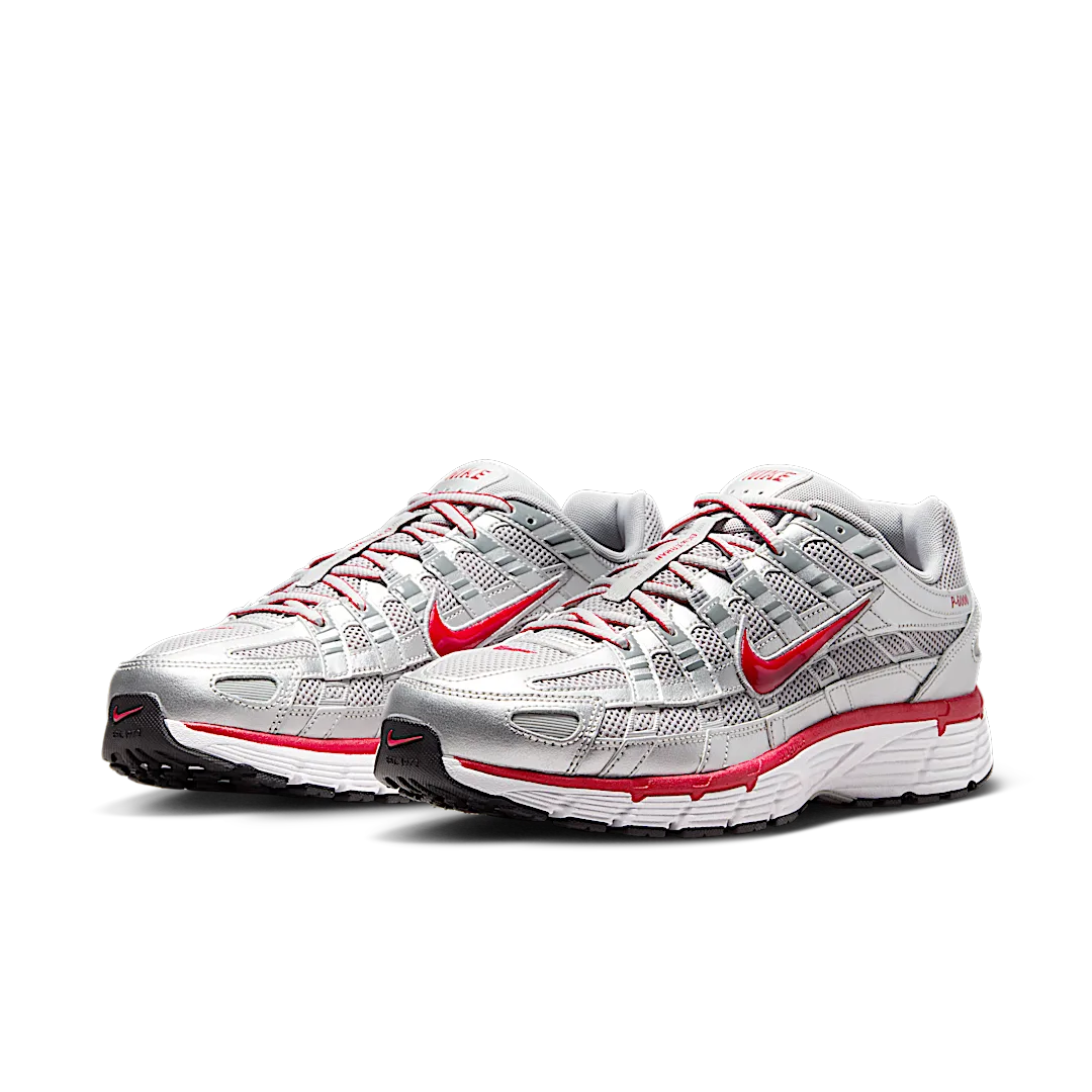 Nike P-6000 Metallic Silver Gym Red