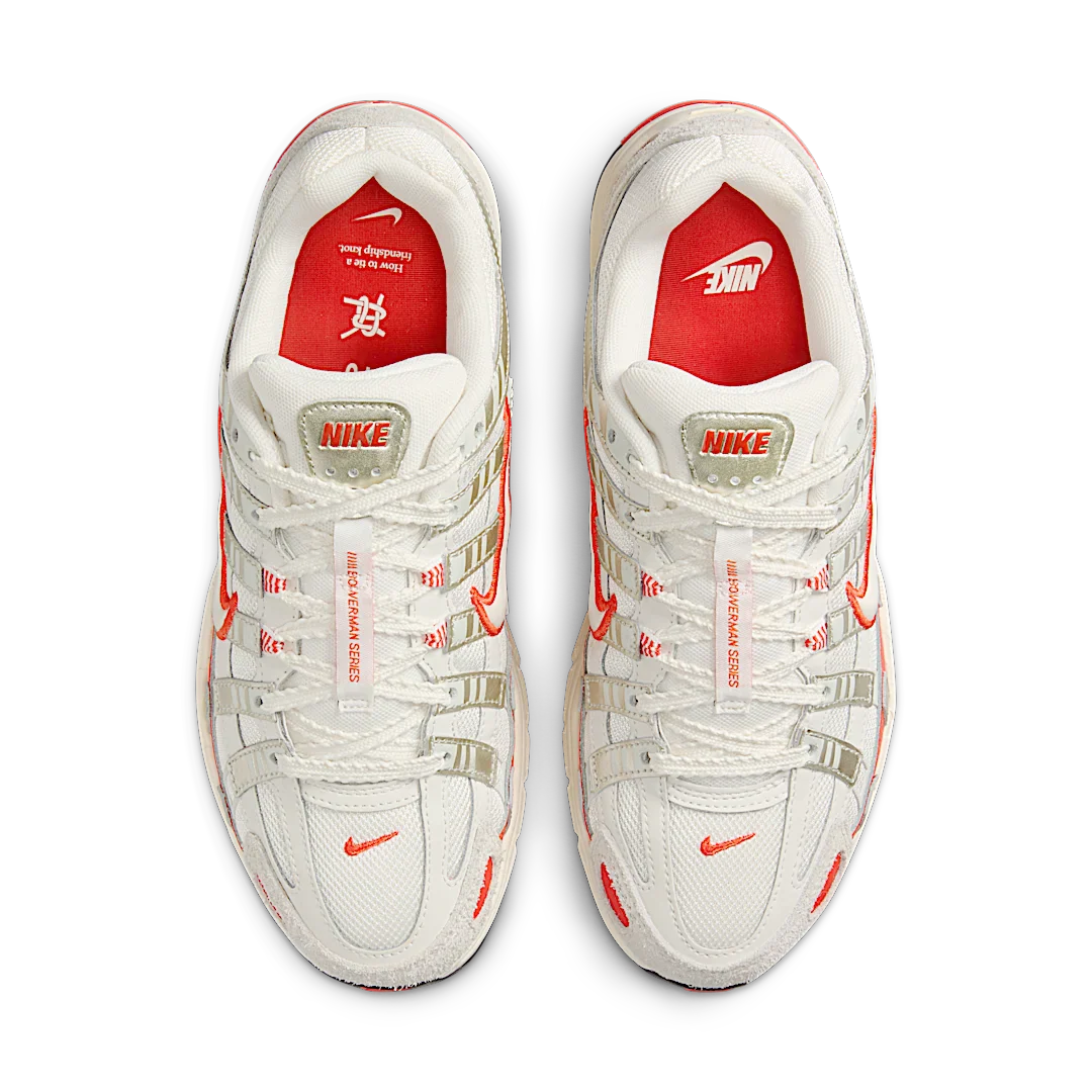 Nike P-6000 Sail Pale Ivory Light Bone Picante Red