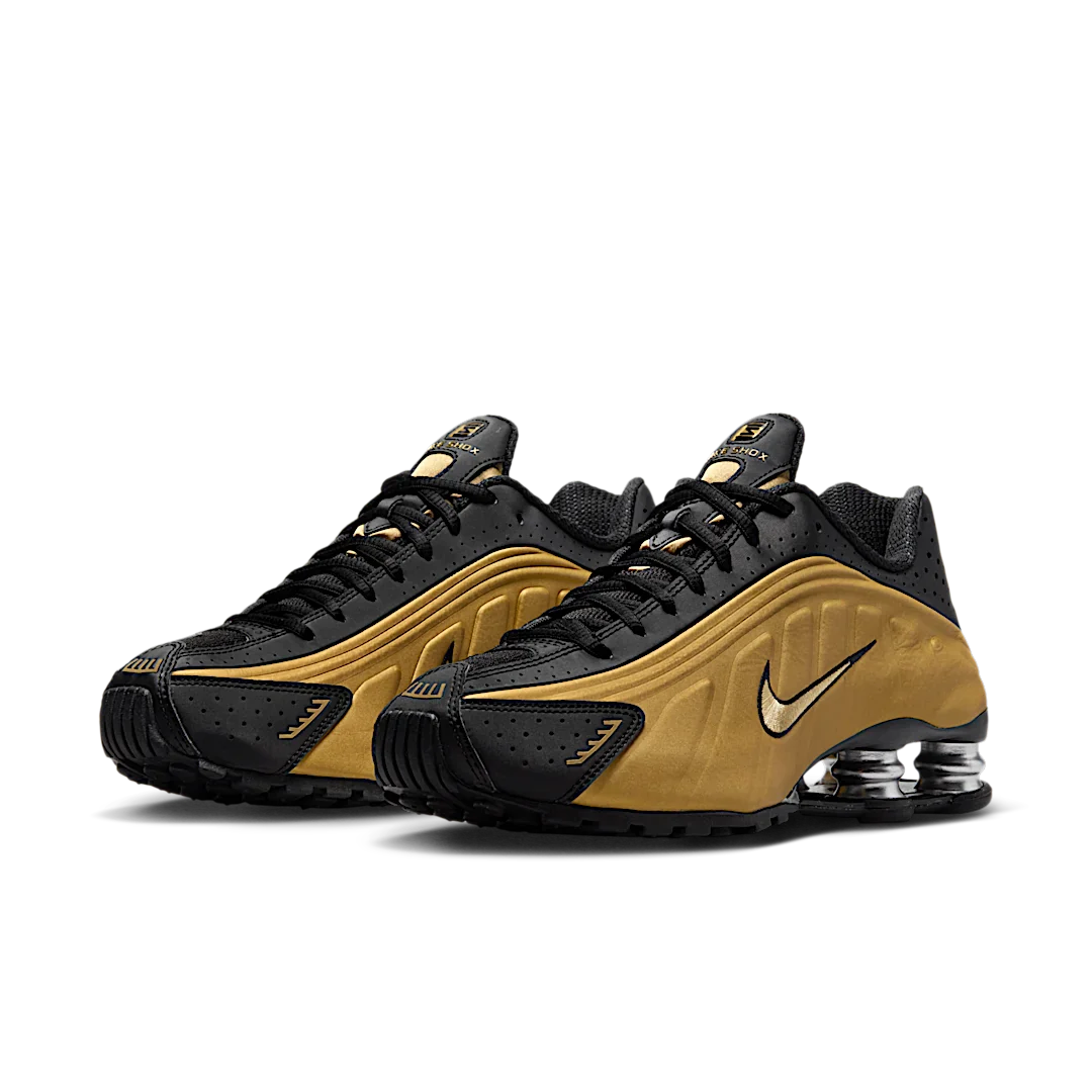 Nike Shox R4 Black Metallic Gold