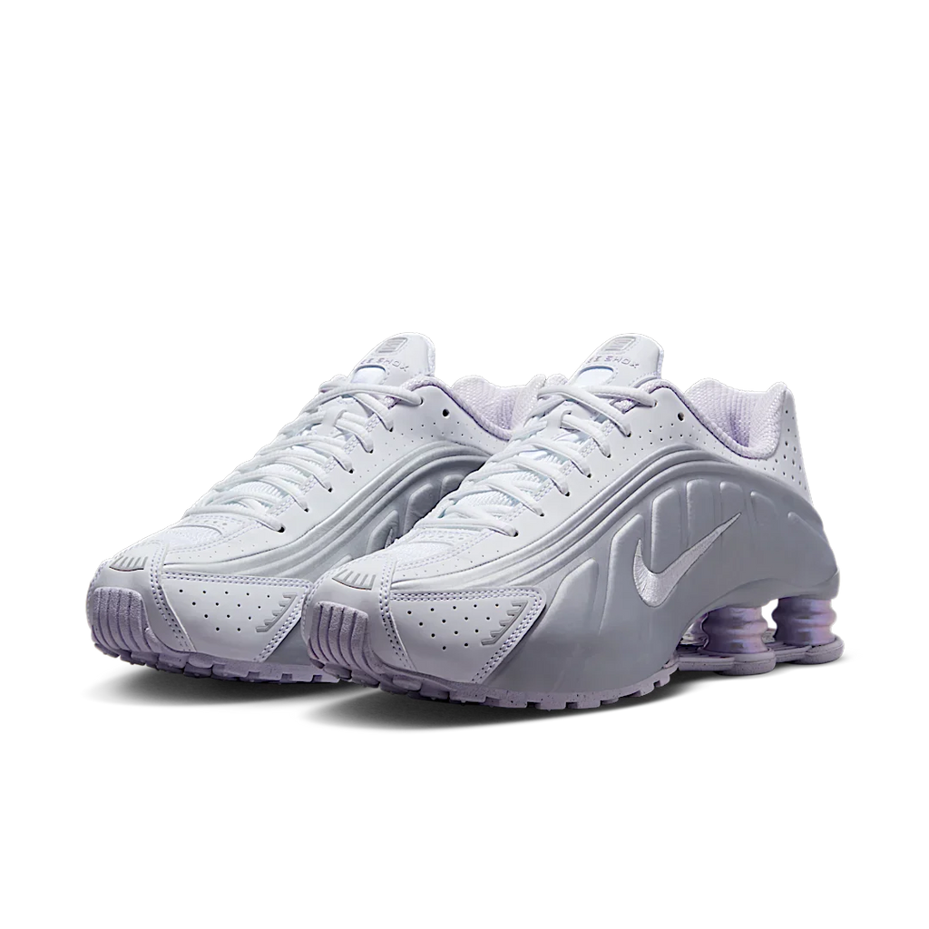 Nike Shox R4 White Metallic Platinum Barely Grape