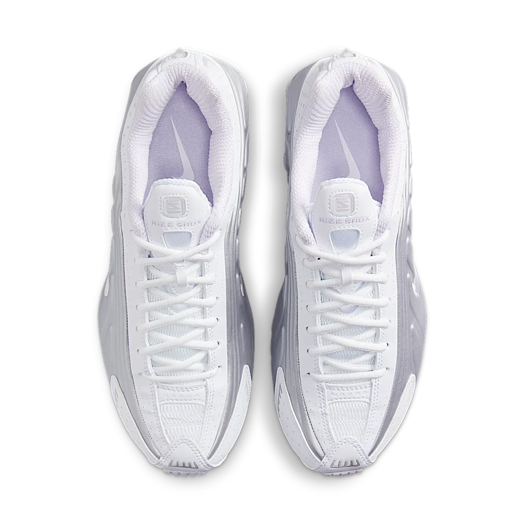 Nike Shox R4 White Metallic Platinum Barely Grape