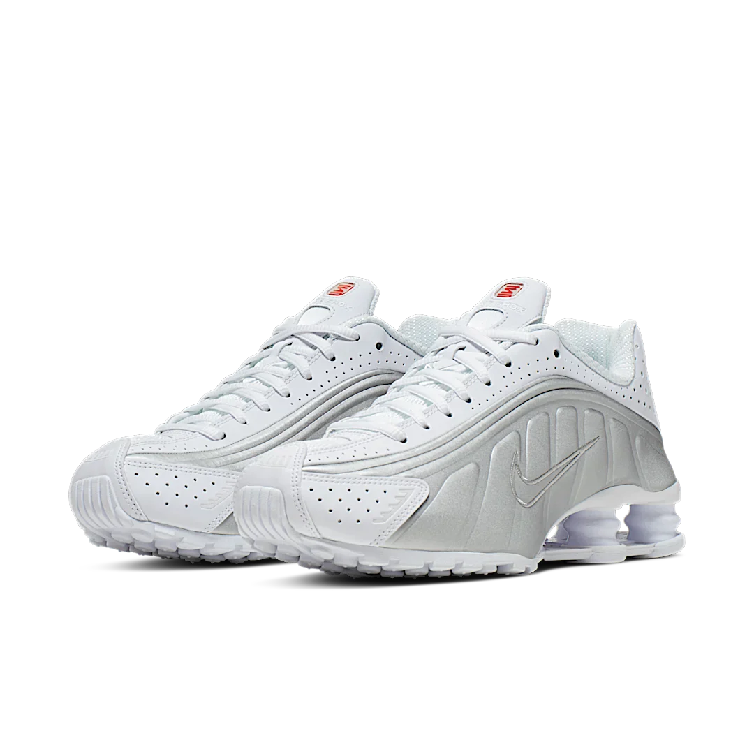Nike Shox R4 White Metallic Silver