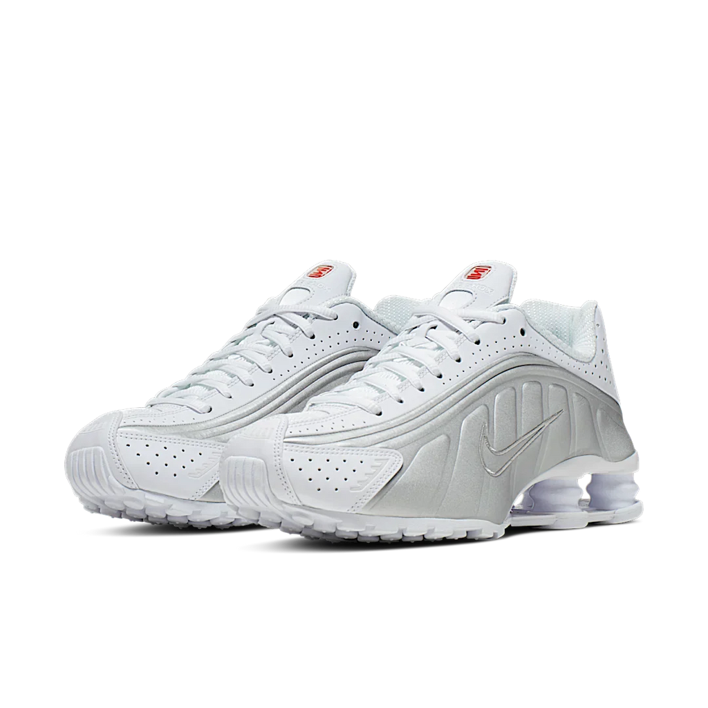 Nike Shox R4 White Metallic Silver