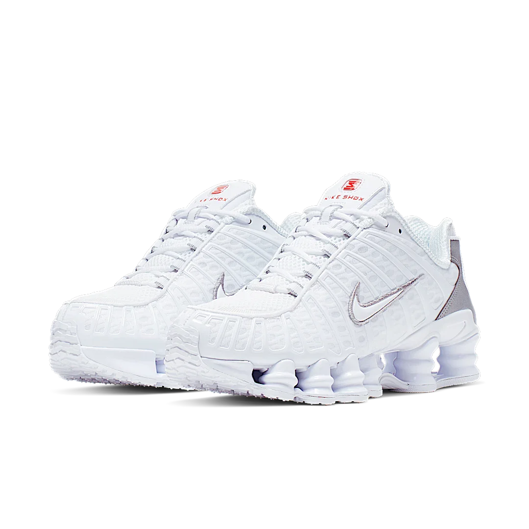 Nike Shox TL White Metallic Silver Max Orange