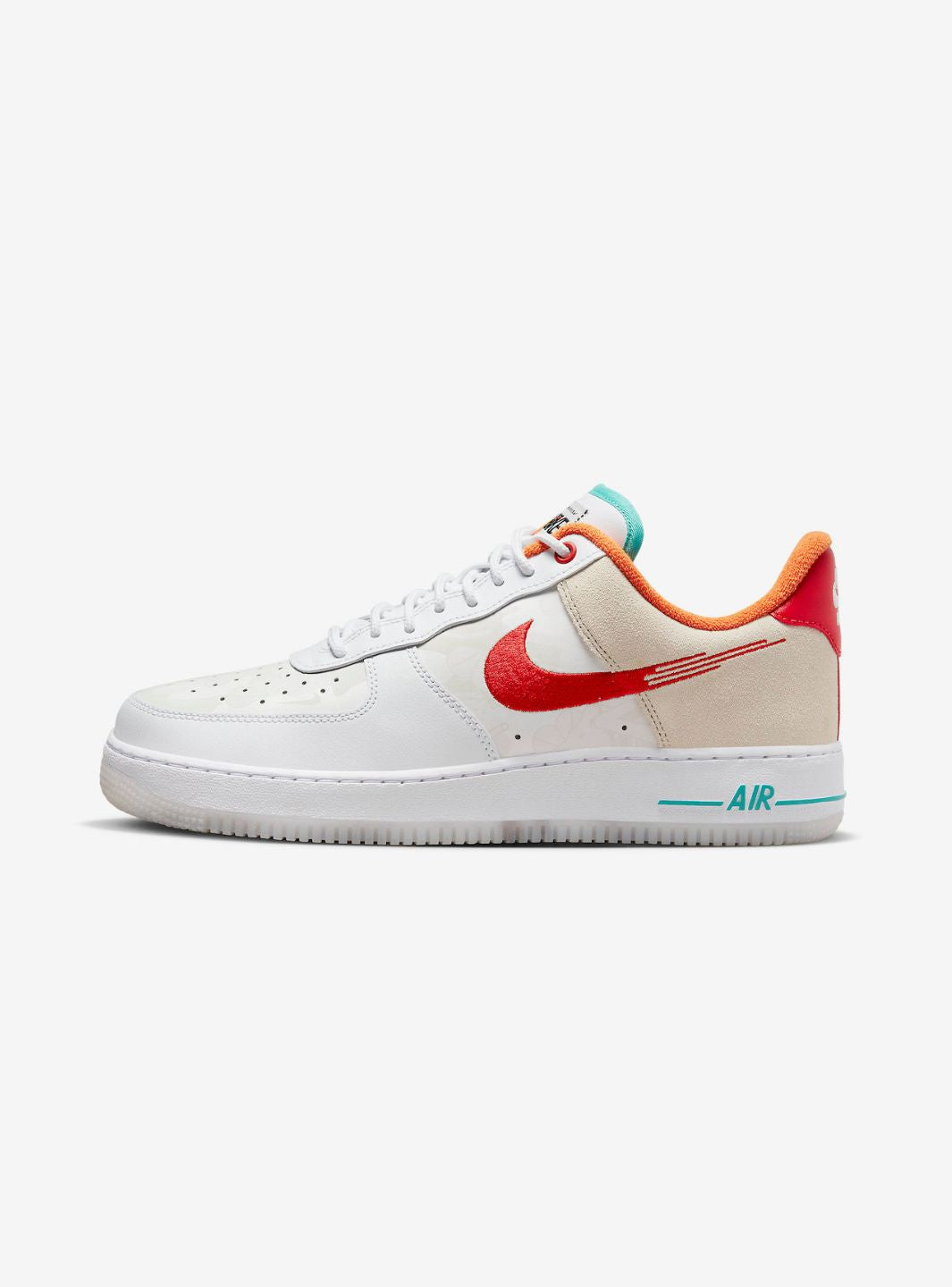 Nike Air Force 1 Low '07 PRM Just Do It White Red Teal - FD4205-161 | ResellZone