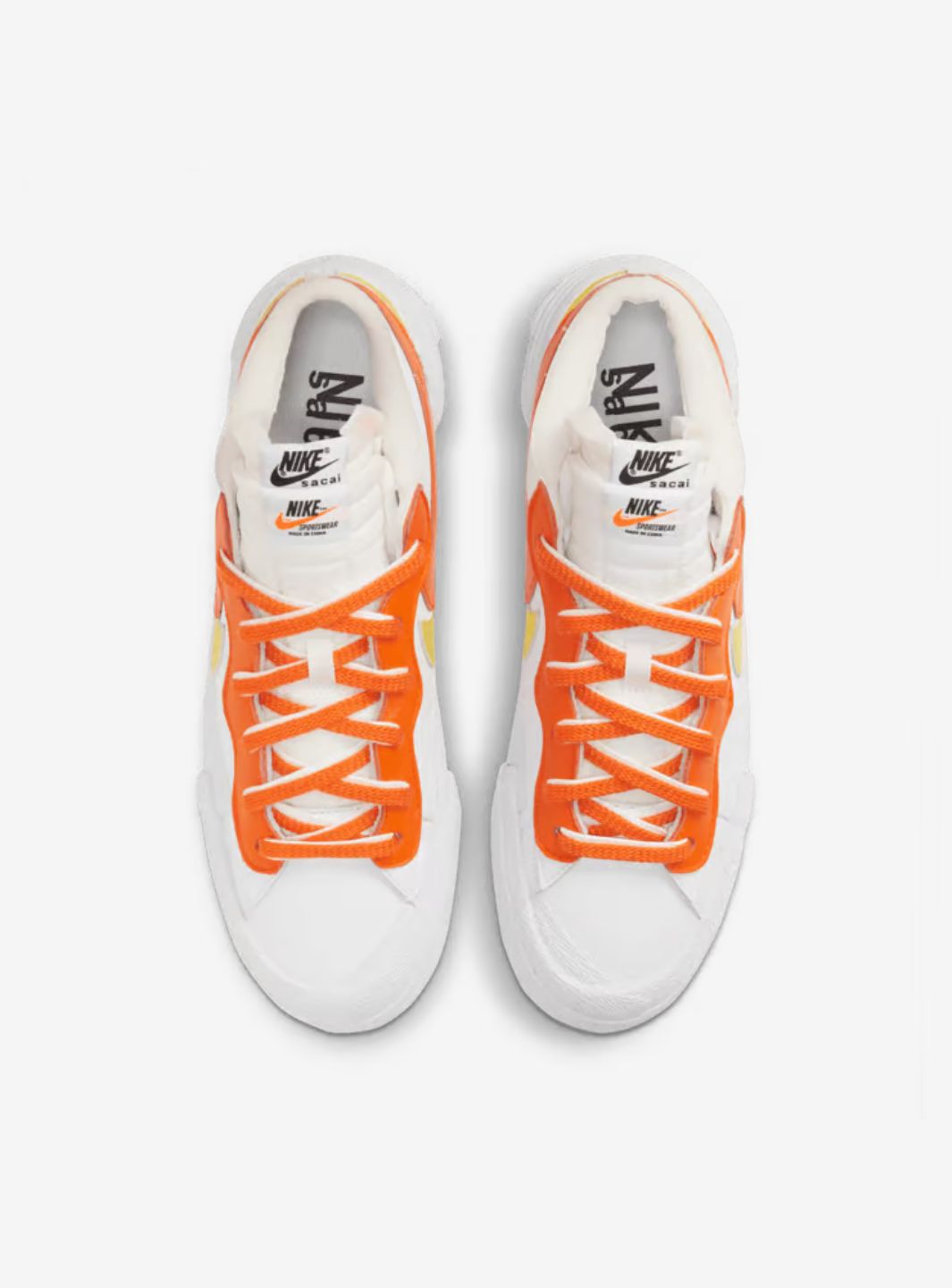 Nike Blazer Low Sacai White Magma Orange