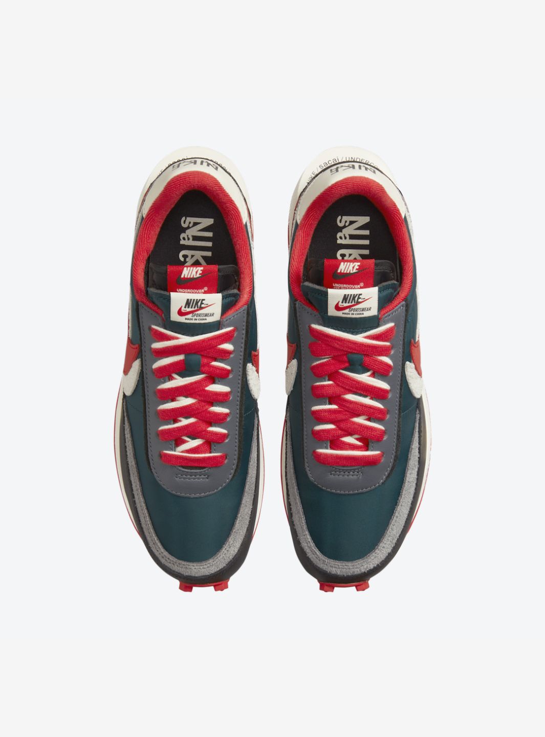 Nike LD Waffle Sacai Undercover Midnight Spruce University Red