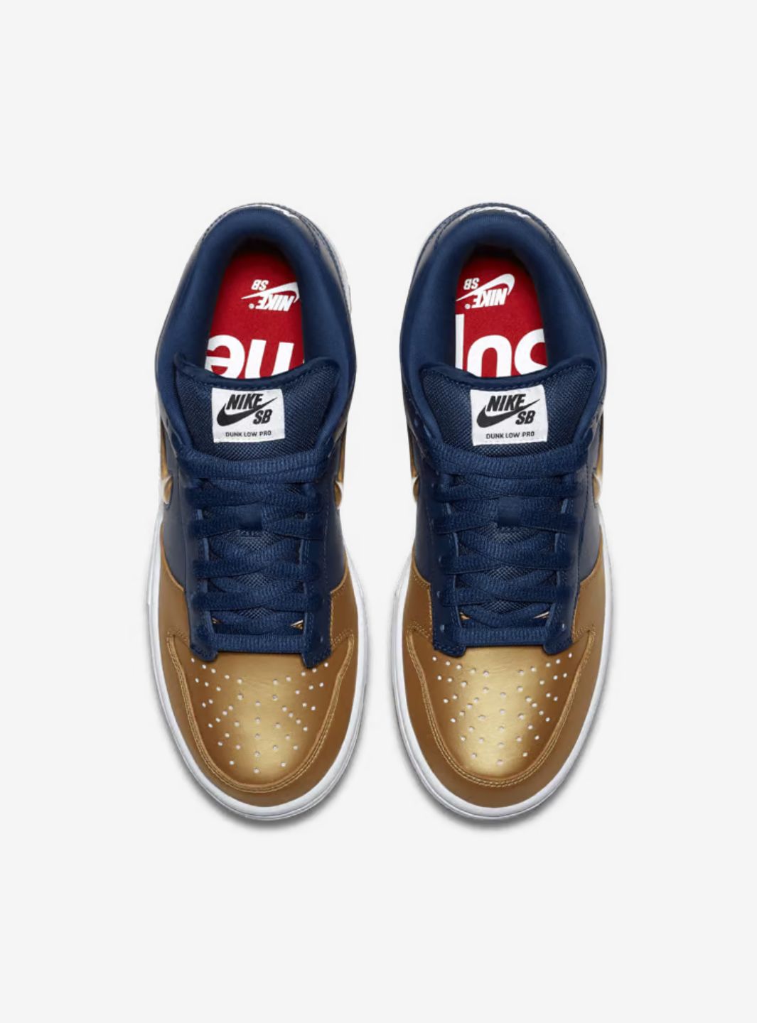 Nike SB Dunk Low Supreme Jewel Swoosh Gold