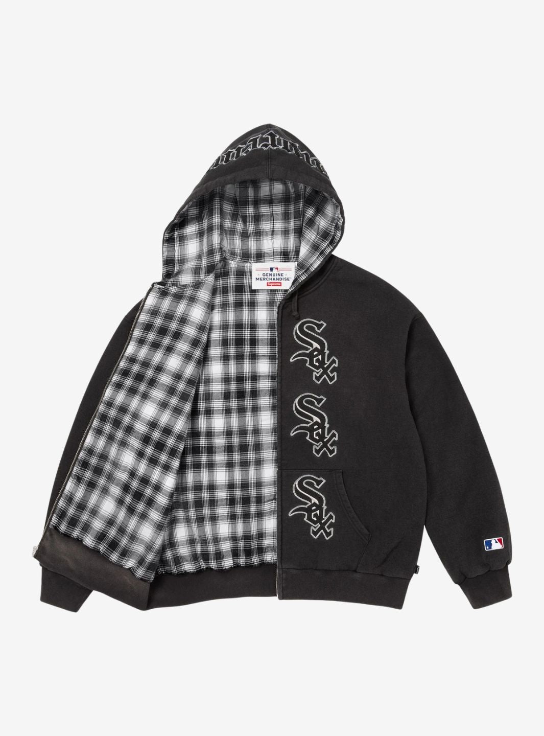 Supreme Chicago White Sox Zip Up Hooded Sweatshirt Black