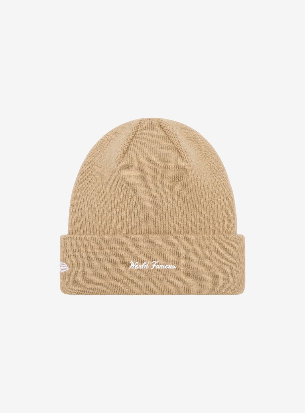 Supreme New Era Box Logo Beanie Dark Sand (FW23)