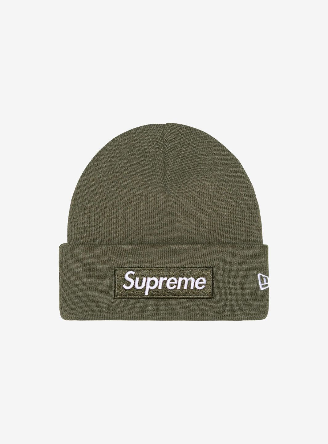 Supreme New Era Box Logo Beanie Light Olive (FW25)